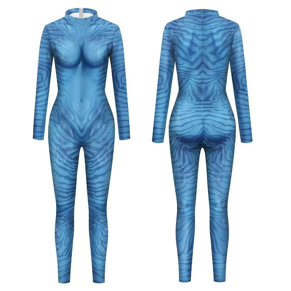 New Cosplay Costume Avatar Movie Themed 3D Digital Print Jumpsuit for Men and Women 3D Digital Print Jumpsuit