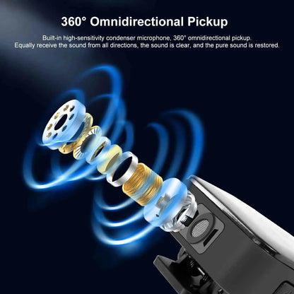 PULUZ 2.4G Wireless Lavalier Microphone Live Broadcast Gaming Microphone For iPhone Type-C Android Camera Audio Video ForYouTube