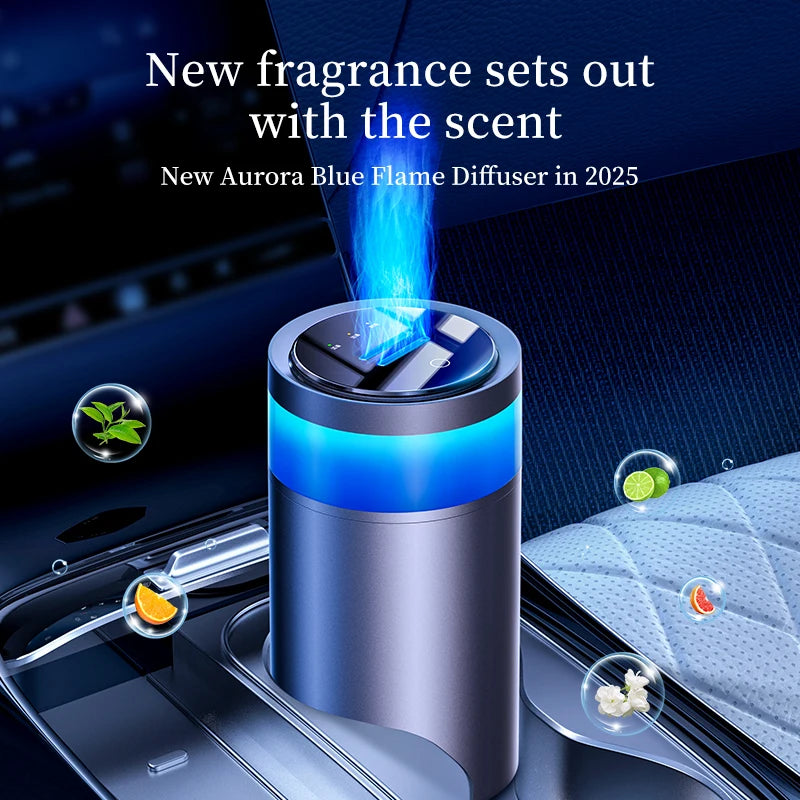 Car Diffuser Home Dual-Use Rechargeable Aromatherapy With Atmosphere Lights Smart Spray Car Air Freshener Fragrance Diffuser - AMULET RING STORE
