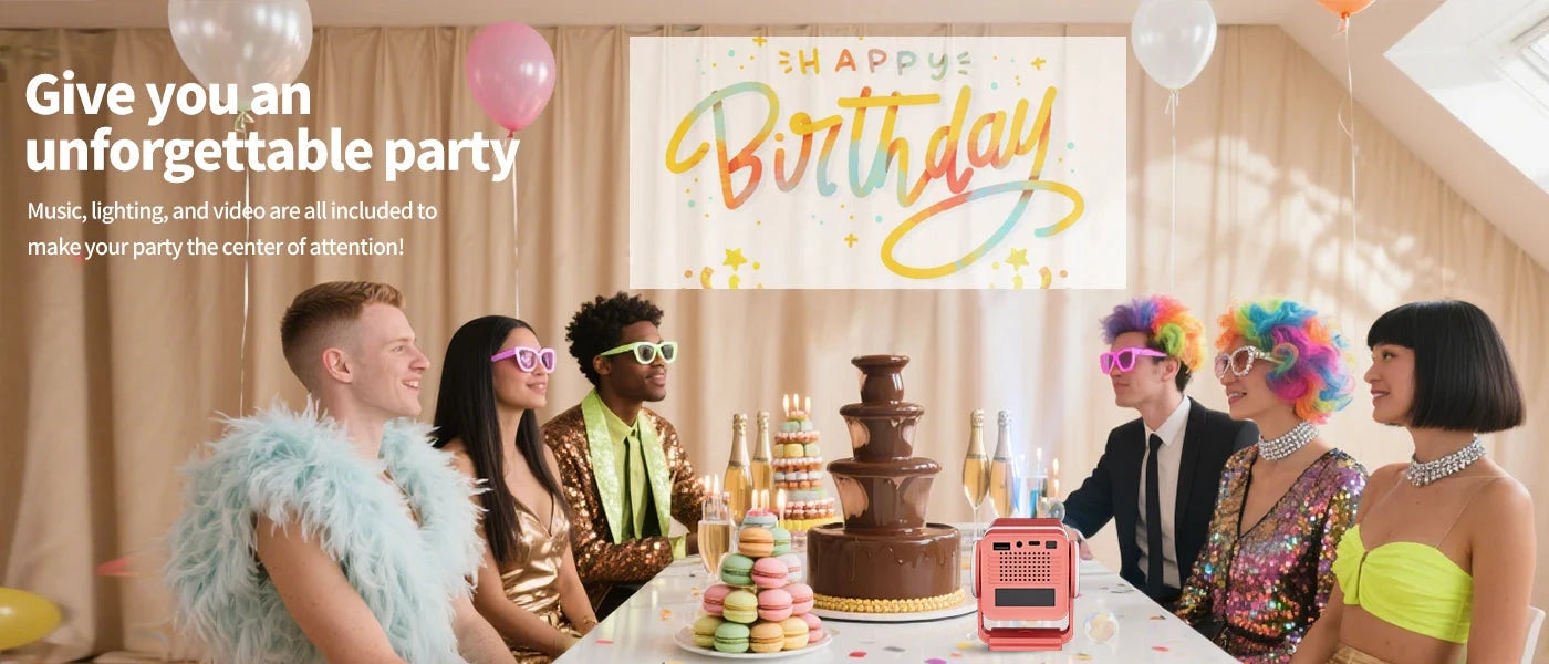 DESS Projector 4K Mini Portable Build-in Apps WIFI6 Mirror SmartPhone For 4K Video Home Cinema Projector Outdoor Rotatable 180°