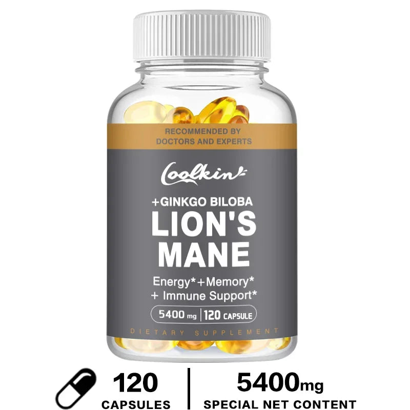 Lion's Mane Mushroom Capsules - Enhance The Immune System, Improve Memory, Protect Brain Nerves, Relieve Stress - AMULET RING STORE