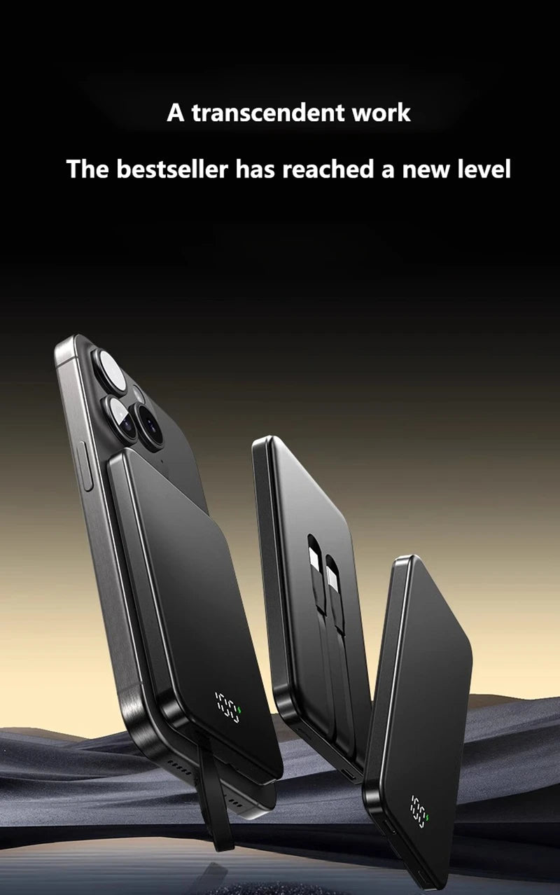 ONEPLUS 10000mAh Wireless Magnetic Power Bank Super Fast Charging Real Large Capacity Portable Battery Charger For iPhone Huawei - AMULET RING STORE