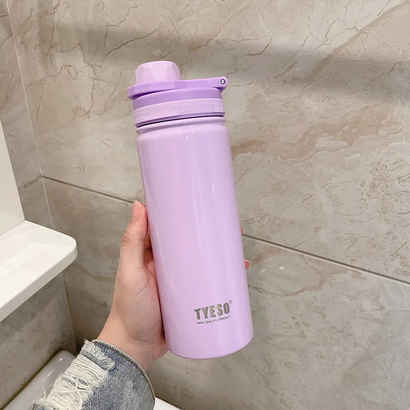 Tyeso Stainless Steel Thermos Water Bottle Portable Sport Vacuum Flask Keeps Cold and Heat Thermal Mug Insulated Car Tumbler Cup - AMULET RING STORE