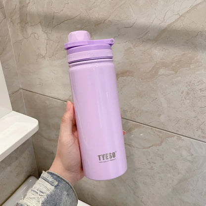 Tyeso Stainless Steel Thermos Water Bottle Portable Sport Vacuum Flask Keeps Cold and Heat Thermal Mug Insulated Car Tumbler Cup - AMULET RING STORE