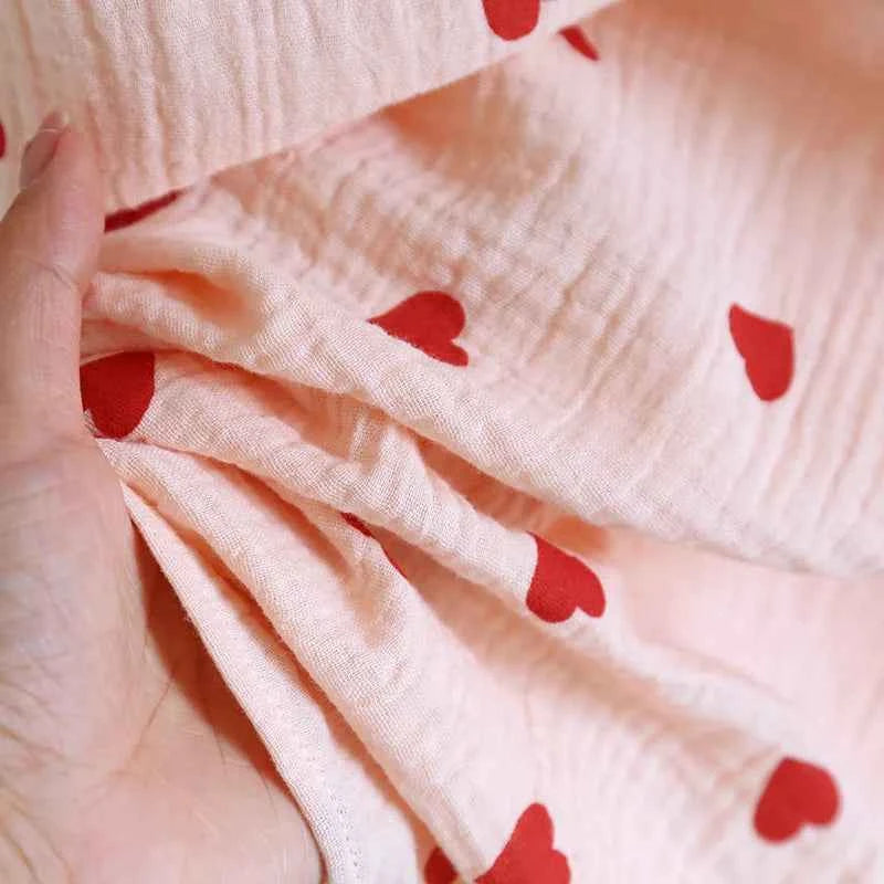 2025 Summer Women's New Sleeping Skirt 100% Cotton Crepe Wood Ear Edge Tank Top Skirt Love Belt Chest Cushion Home Dress Ladies