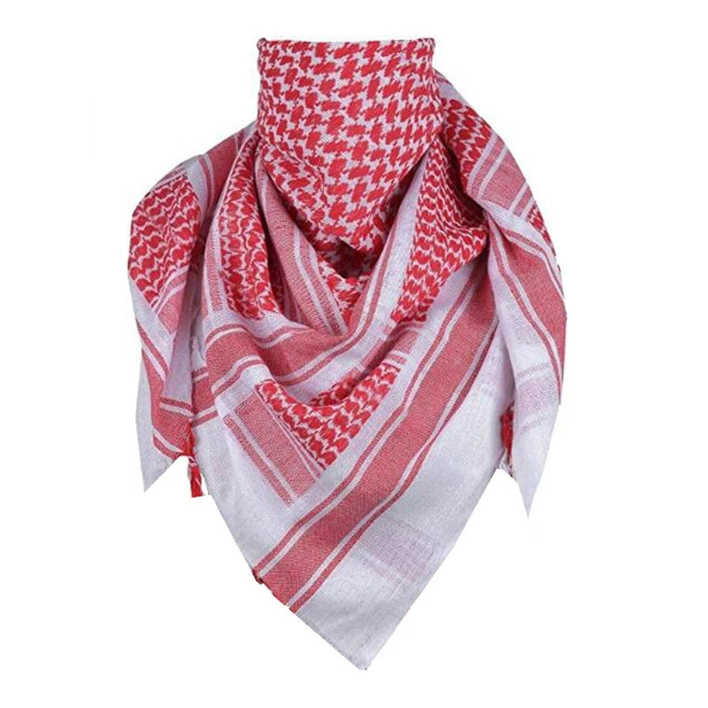 55x55 Inch Arab Shemagh Muslim Keffiyeh Head Wrap Scarf for Men Women Tactical Desert Scarf Neck Headwear, Aqel Rope - AMULET RING STORE