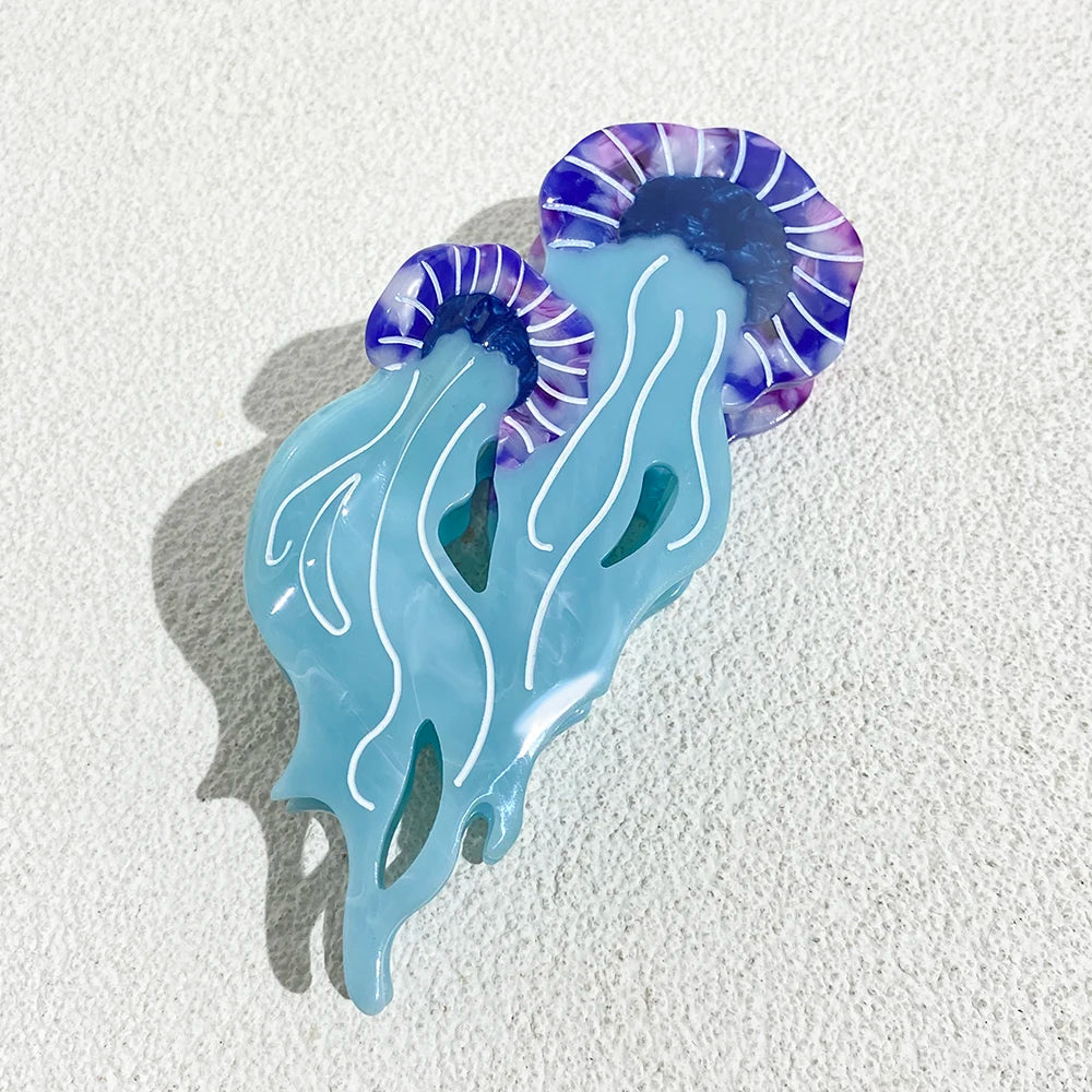 Creative Funny Acetate Tortoise Sturgeon Fish Shark Hairpin Oversize Marine Animal Barrettes Thick Hair Clip Claw Accessories - AMULET RING STORE