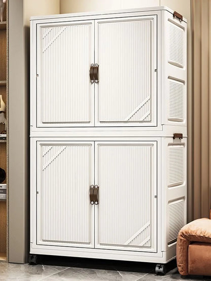 Multi-specification Multifunction White Folding Storage Cabinet Large Capacity Dustproof Wardrobe Storage Box - AMULET RING STORE
