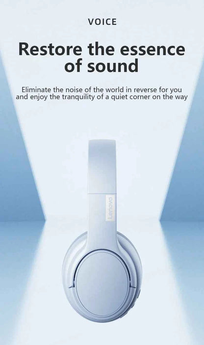 Original Lenovo TH20 Wireless Earphones Head Mounted Bluetooth Headphones HD Stereo Low Latency Music Game Earbuds Sport Headset