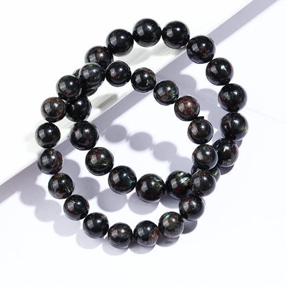 A++ Natural Astrophyllite Stretch Bracelet Crystal Beads for Jewelry Making DIY Accessories 8 10 12mm - AMULET RING STORE