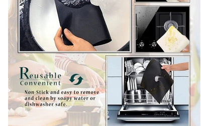 4 Pieces 27 Cm Gas Stove Surface Protection Pad Washable Oil And Dirt Resistant Kitchen Cleaning Accessories - AMULET RING STORE