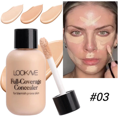 Full Cover Liquid Concealer Cream Makeup 12ML Invisible Eye Dark Circles Cream Face Foundation Waterproof Make Up Base Cosmetics - AMULET RING STORE