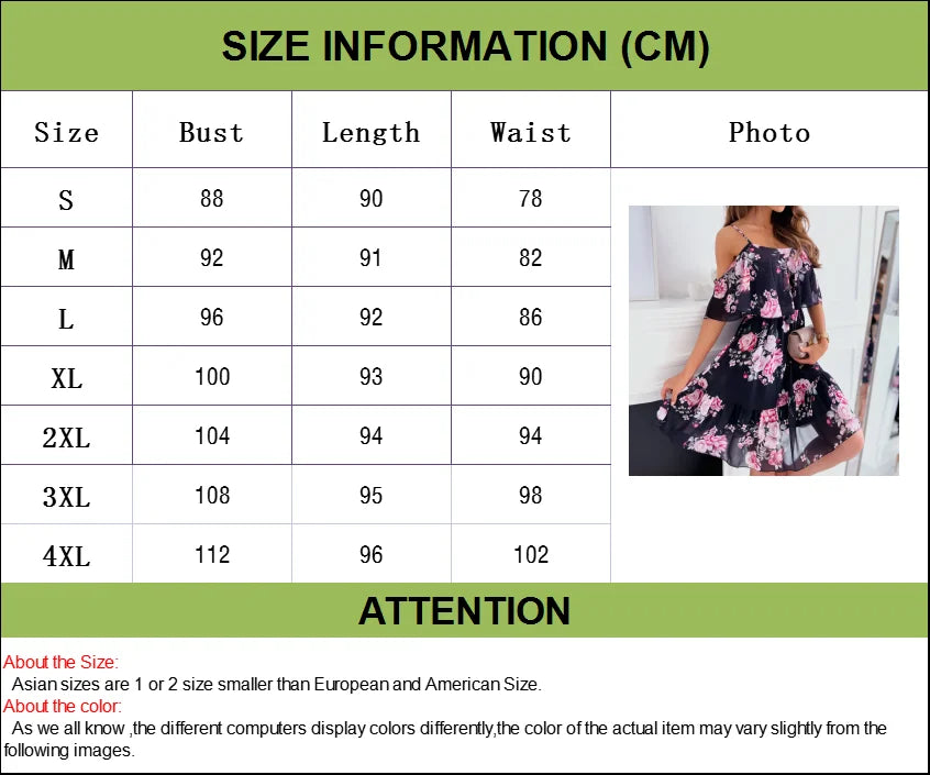 Woman Floral Print Dress Summer Spaghetti Strap Off Shoulder Sleeveless Dresses Holiday A-Line Mesh Fabric Party Dress Vestidos - AMULET RING STORE