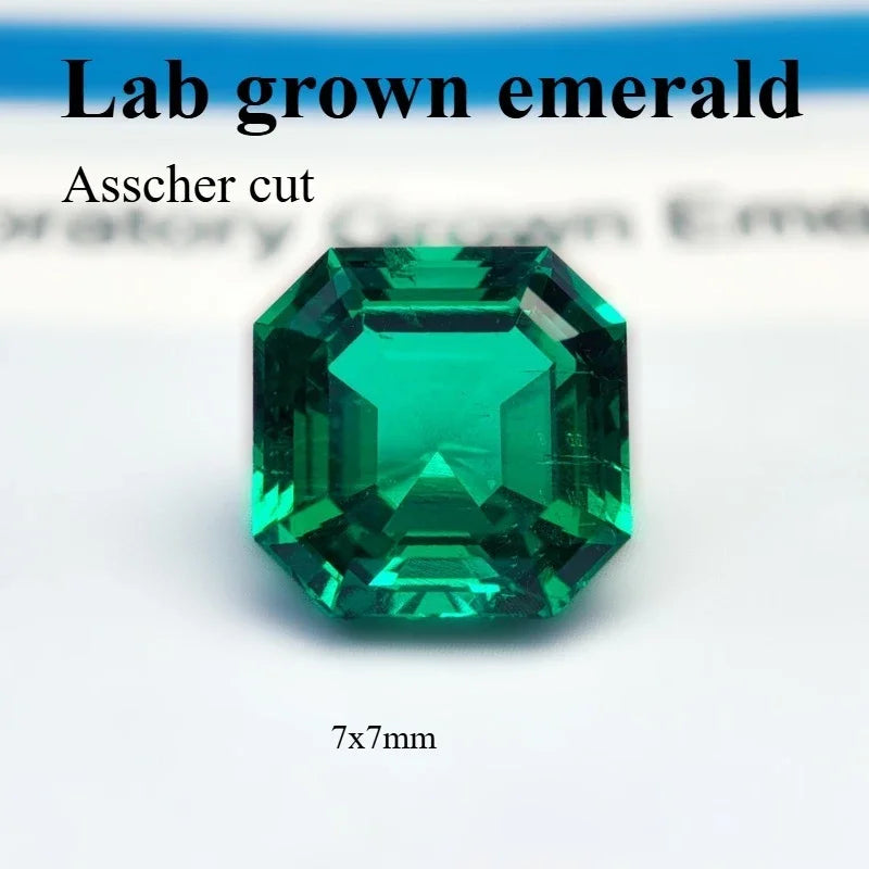 emerald Cut Lab Grown Columbia Emerald Natural color for DIY Jewelry Making Materials with Certificate Factory Wholesale price