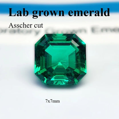 emerald Cut Lab Grown Columbia Emerald Natural color for DIY Jewelry Making Materials with Certificate Factory Wholesale price