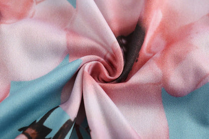 Women's Floral Print Summer Dress - 2025 New Boho A-Line Swing Dress with Short Sleeves, High Waist Flowy Maxi Dress for Beach & - AMULET RING STORE