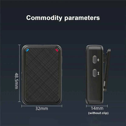 Wireless Lavalier Recording Microphone Dual Channel Lapel Mic System with 98ft For Smartphone DSLR Camera DV Vlog YouTube Live