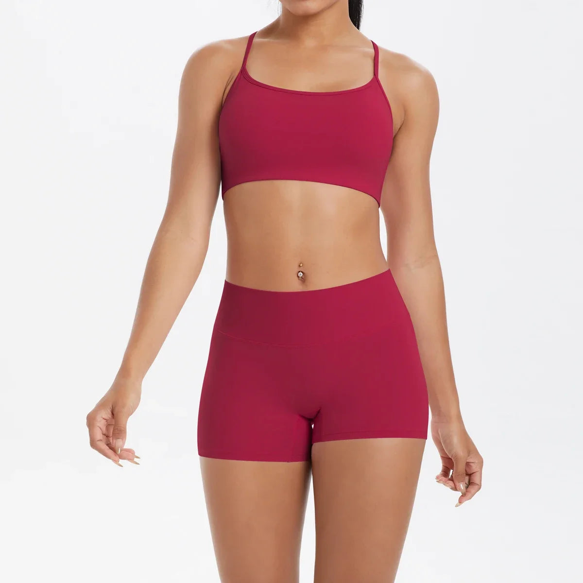 2PCS Yoga Set Nude Feeling Workout Sets Women Tracksuit Gym Push Up Fitness Running Workout Sportwear Sport Bra Leggings Suit