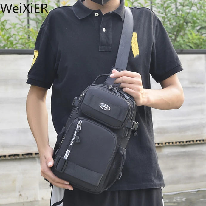 Fashion Multifunction Men's Shoulder Bag Running Outdoor Sling Crossbody Bags Male Travel Trend High Capacity Sport Chest Bag - AMULET RING STORE