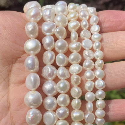 Natural Freshwater Pearl Beads High Quality Irregular Shape Punch Loose Beads for Jewelry Making DIY Necklace Bracelet - AMULET RING STORE