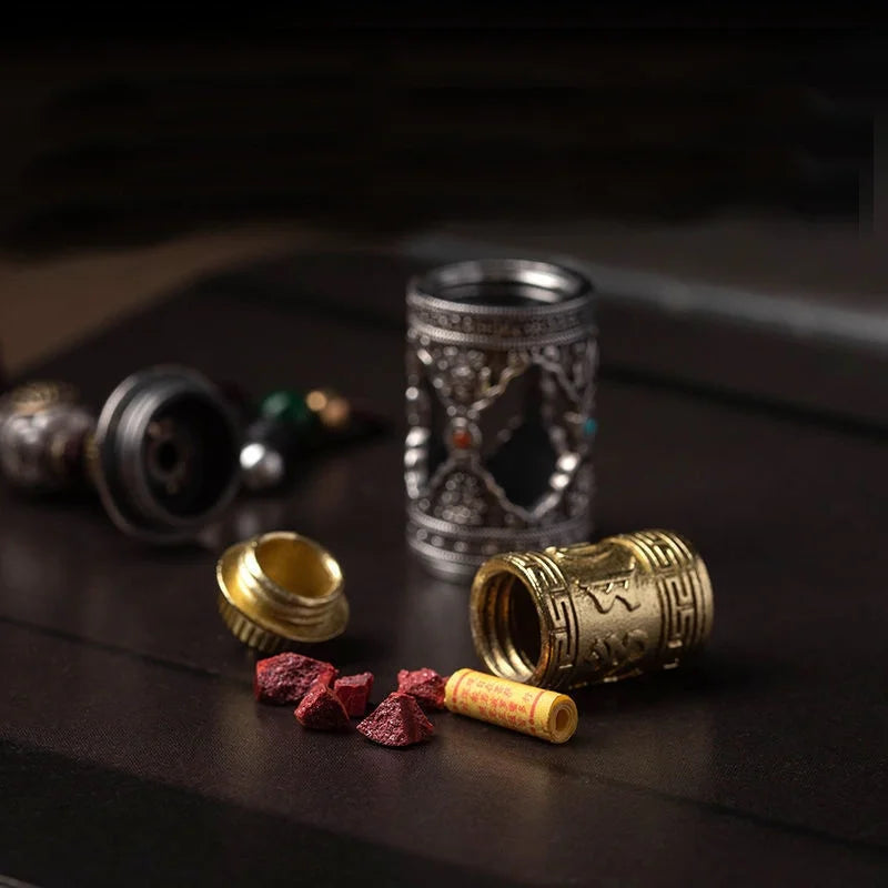 Six Character Great Bright Mantra Rotating Warp Cylinder Pendant Car Keychain For Men Women Jewelry Tassel Budda Beads Accessory