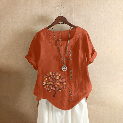 Cotton Linen T Shirt Women's Clothing Summer Retro Ladies Tops Tee Casual Loose Short Sleeve T-shirt Woman Ropa Blusas Tshirt