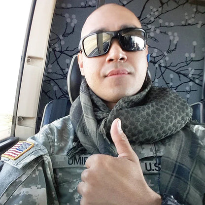 Keffiyeh Tactical Desert Scarf Wrap Shemagh Head Neck Arab Scarf Keffiyeh Scarf Wrap for Men And Women - AMULET RING STORE