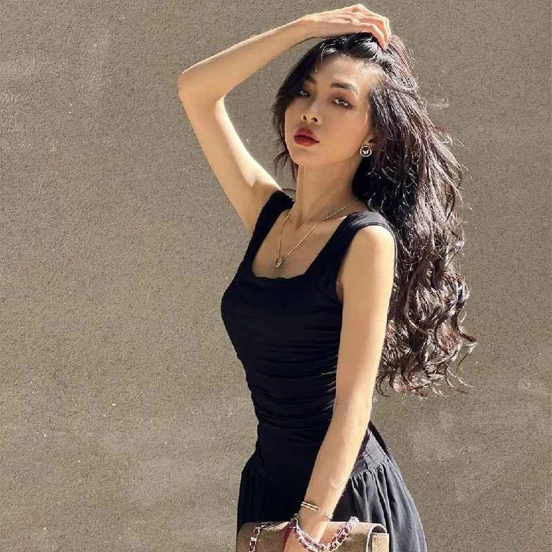 Candyhot Elegant Ruched Casual Bodycon Maxi Dresses 2024 Sexy Temperament High-waist Vestidos Women Summer Party New Long Dress