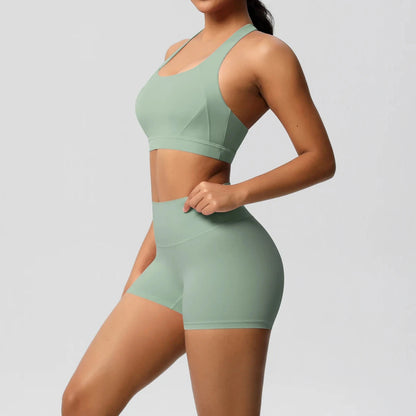 2PCS Yoga Set Nude Feeling Workout Sets Women Tracksuit Gym Push Up Fitness Running Workout Sportwear Sport Bra Leggings Suit