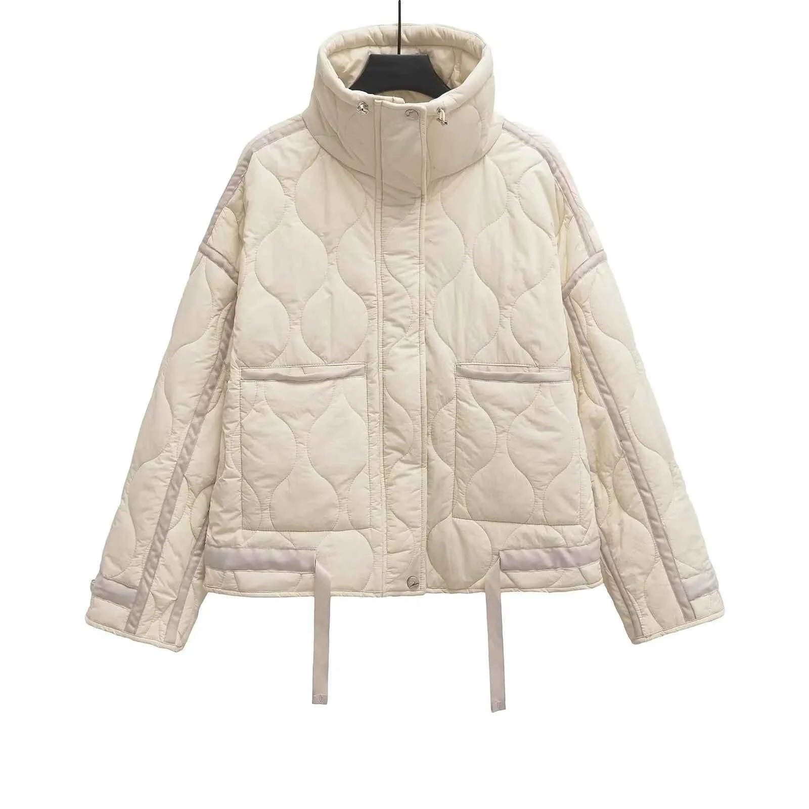 Padded Coat American Retro High Neck Parkas Warm Woman Winter Coats Winter Parkas For Women Elegant Luxury Women's Coat