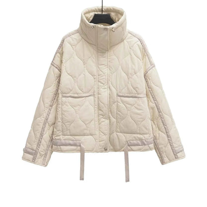 Padded Coat American Retro High Neck Parkas Warm Woman Winter Coats Winter Parkas For Women Elegant Luxury Women's Coat