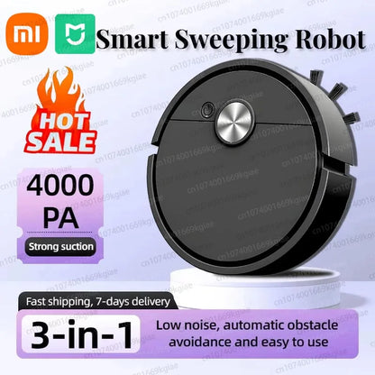 Xiaomi MIJIA 3 in 1 Smart Sweeping Robot Vacuum Cleaner 4000Pa Strong Suction Easy To Use For Hard Floors Pet Hair Carpets New - AMULET RING STORE