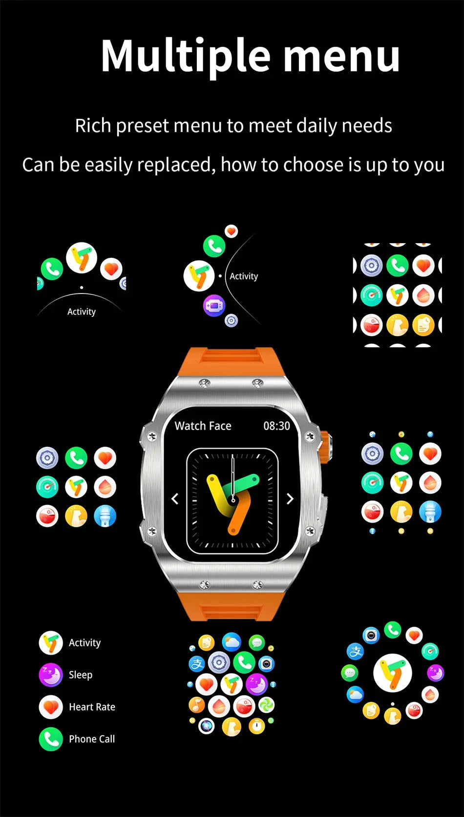 2024 Outdoor Sports Smart Watch Men 1.91 inch Screen Bluetooth Calling Waterproof Travel AI Voice Men Smartwatch For IOS Android