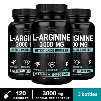 L-Arginine Supplement Boost Endurance -Increase for Energy, Strength,Vascular and Endurance Support During Exercise | Muscle Mas - AMULET RING STORE