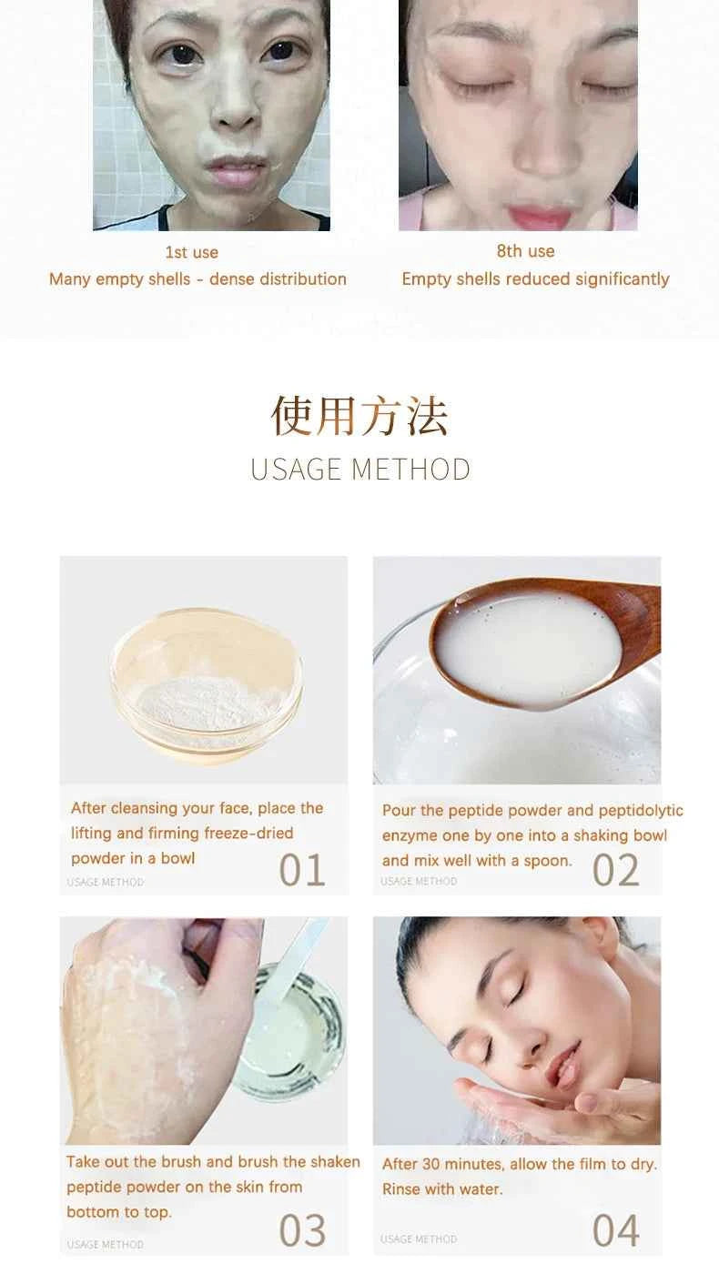 Collagen Hyaluronic Acid Face Mask DIY Hyaluronic acid V Face Lifting Firming Whitening Mask Fine Lines Anti-wrinkle Skin Care