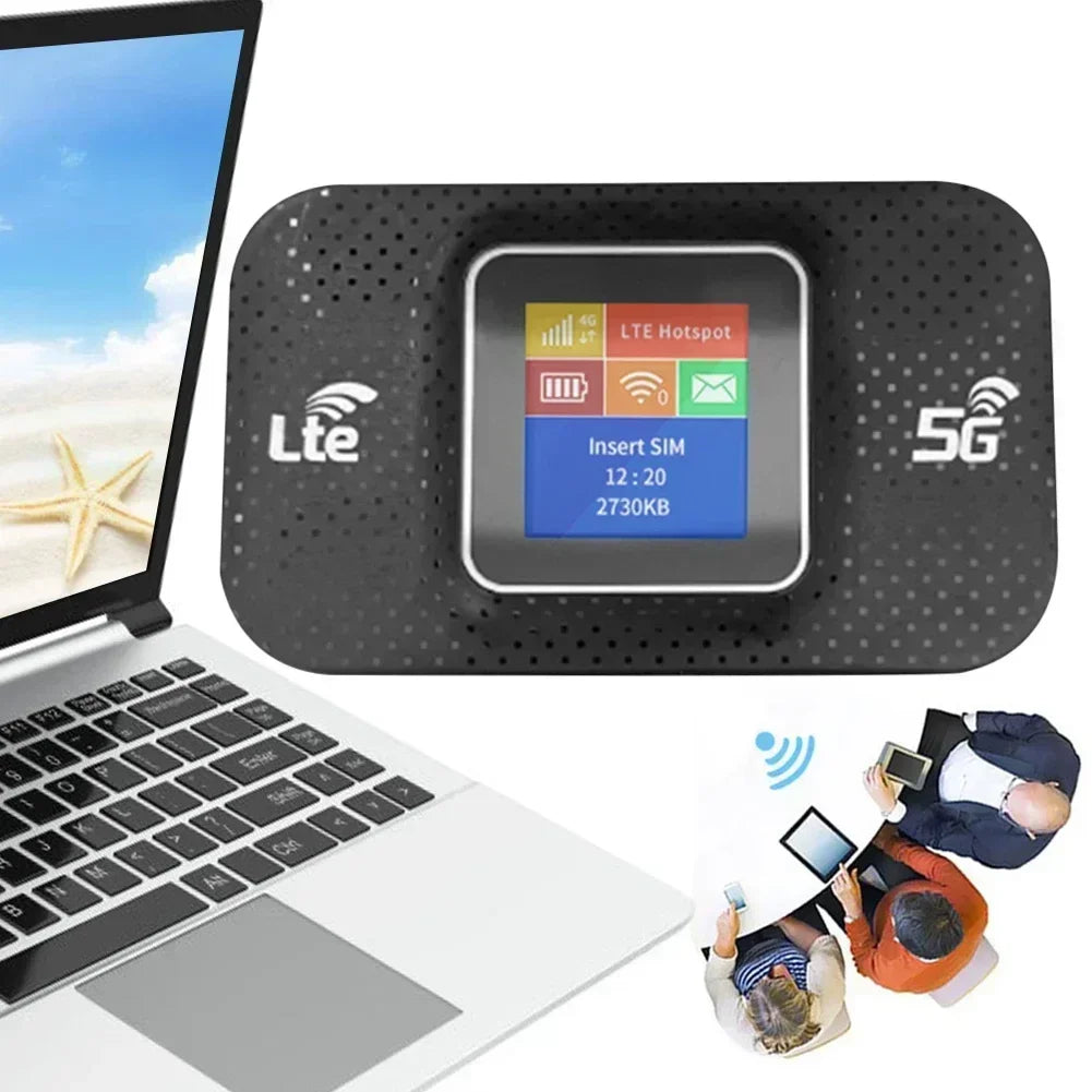 4G 5G WiFi 6 Mobile Hotspot Router Support 10 Users with SIM Card Slot Wireless Router Portable WiFi Hotspot for Home Travel - AMULET RING STORE