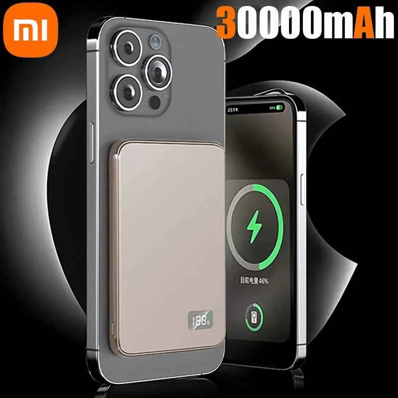Xiaomi MIJIA 50000mAh Ultra Thin Power Bank for Magnetic Wireless Fast Charging LED Display Portable Battery For iPhone Samsung