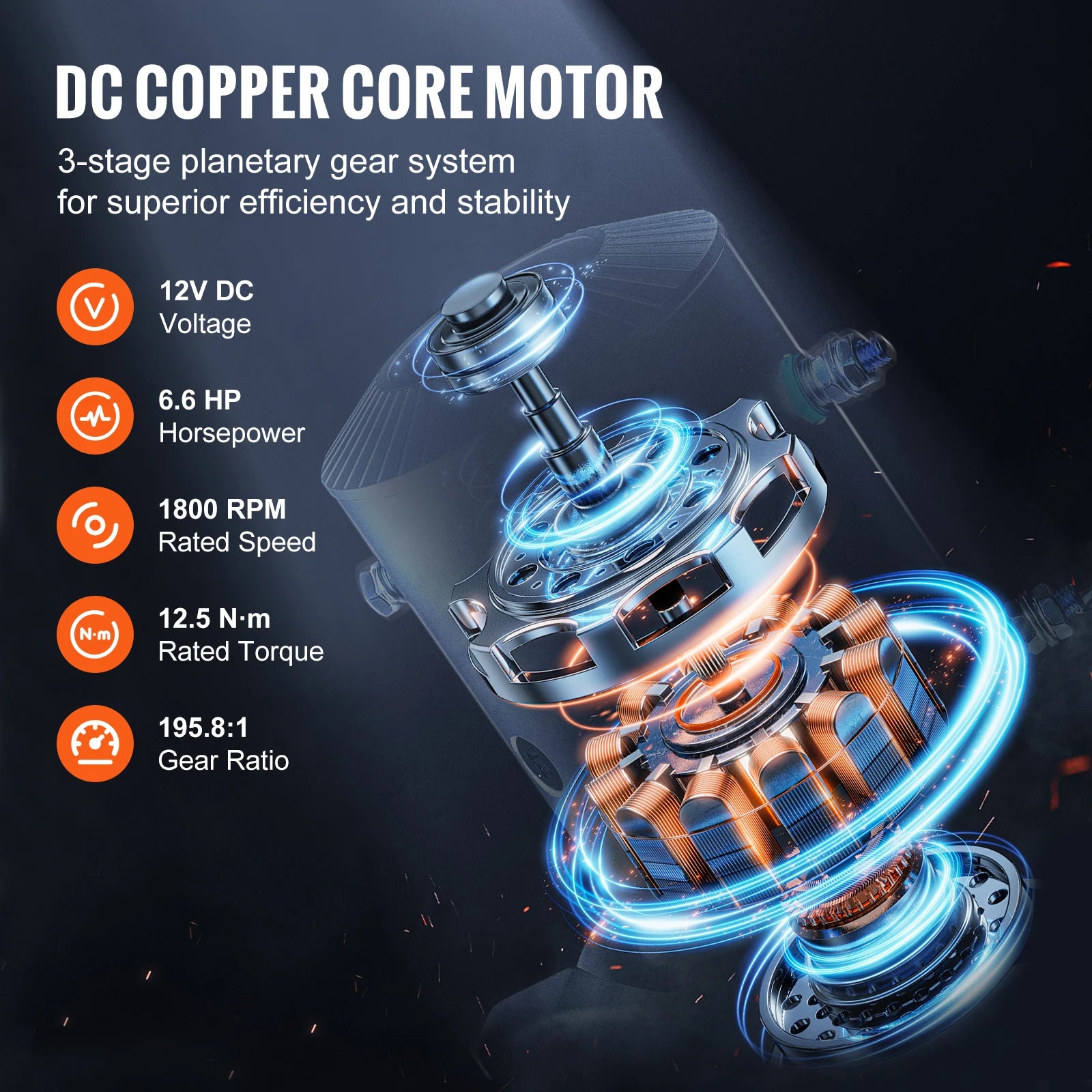 VEVOR 13500lbs Electric Winch Car Truck Winch with 80ft Synthetic Rope Wireless & Wired Remote Control for Towing Off-Road SUV - AMULET RING STORE