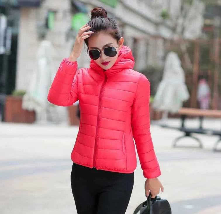 Down Jacket for Women Trend Korean Style Ultra Light Hit Hooded Coat Coats Lightweight Padded Puffer Jackets Female Winter 2025