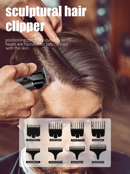hiena Hair Clipper Kit for Men Electric Shaver Hair Trimmer Professional Cutting Machine Hair Trimmer with LCD Digital Display - AMULET RING STORE