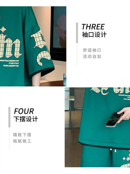 Youth Fashion Short Sleeve T-Shirt Shorts Summer Tracksuit