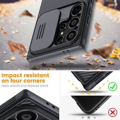 Nillkin Case For Samsung Galaxy S25 S24 S23 S22 Ultra Plus FE A55 A35 Slide Pro Camera Slim Rugged Phone Thin Shockproof Cover - AMULET RING STORE