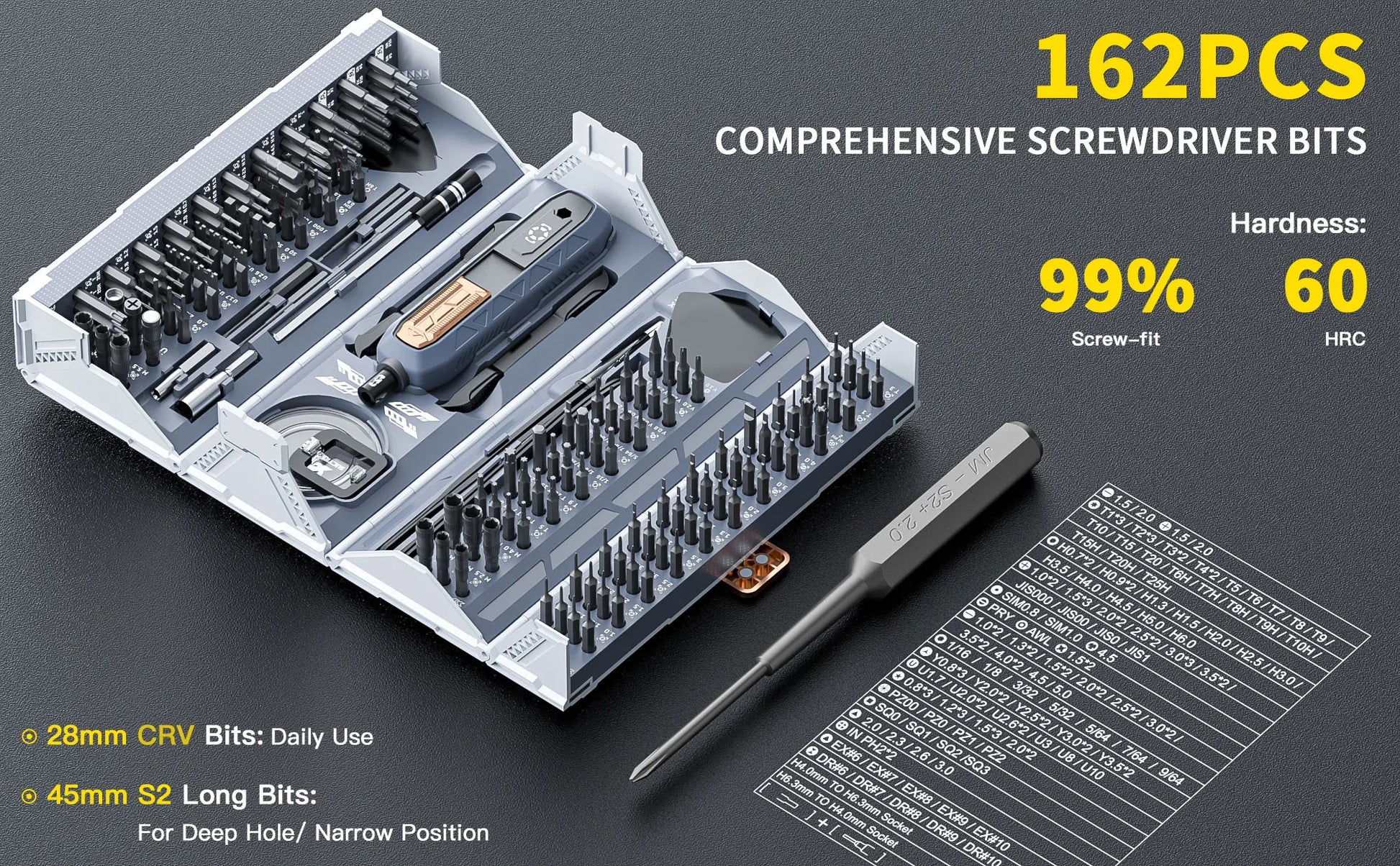 180 in 1 Precision Screwdriver Set with Pickup Screw Driver Bit Folding and Case Design Home Magnetic Professional Repair Tool - AMULET RING STORE