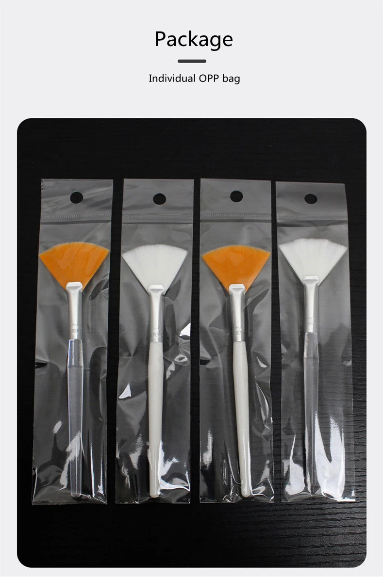 10/20/50pcs Fan Shape Facial Mask Brush Multifunctional Makeup Brushes Essential Oil Women Facial Body Beauty Makeup Tools Brush - AMULET RING STORE