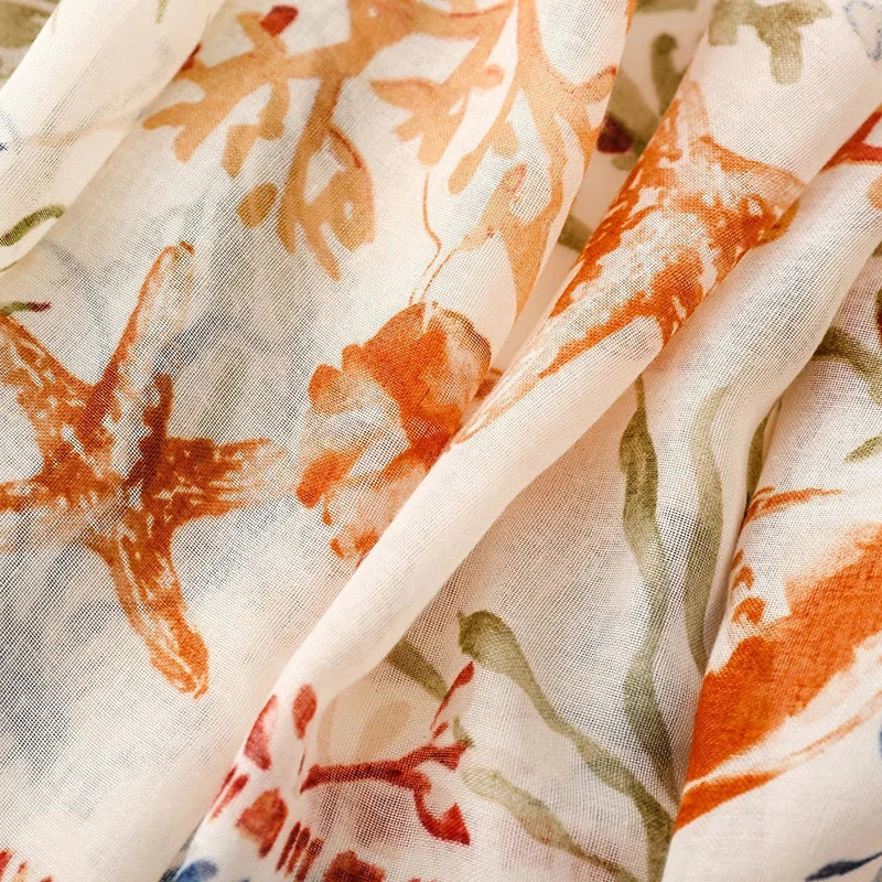 Retro Bohemian Styles Women Scarf Summer Beach Shawl Cotton Linen Feeling Tassel Pashmina Muslim Hijab Wrap Lady Viscose Scarf