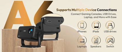 XGODY 4K Native 1080P AUTO Focus WiFi6 Android 11 Projector 500 ANSI HD Home Theater Cinema for Home