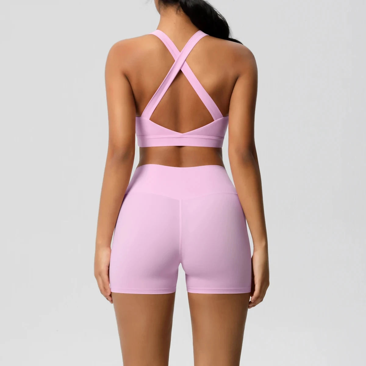 2PCS Yoga Set Nude Feeling Workout Sets Women Tracksuit Gym Push Up Fitness Running Workout Sportwear Sport Bra Leggings Suit