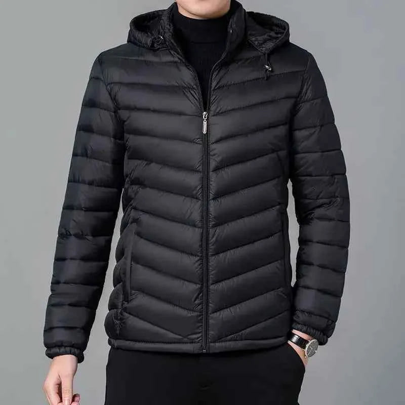 Man Padded Coat Hooded Down Jackets For Men Lightweight Puffer Padding Winter Parkas Young On Sale New In & Modern Outer Casual