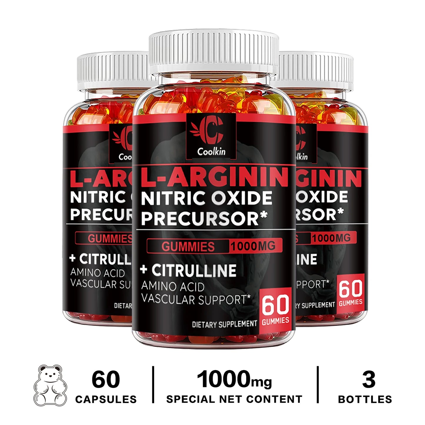 L-Arginine Supplement - Strengthens Muscles and Supports Blood Flow, Circulation, Nutrient Delivery and Pumping - AMULET RING STORE