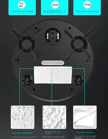 Xiaomi Smart Sweeping Robot Vacuum Cleaner 3-in-1 Charging Strong Power Sweeping Machine Wiping Floor Remove Dust Hair Pet Hair - AMULET RING STORE